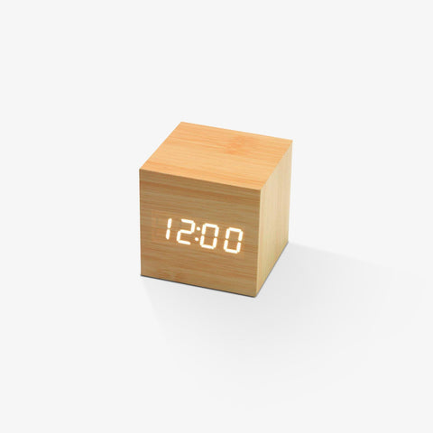 Wooden Alarm Clock - Cube